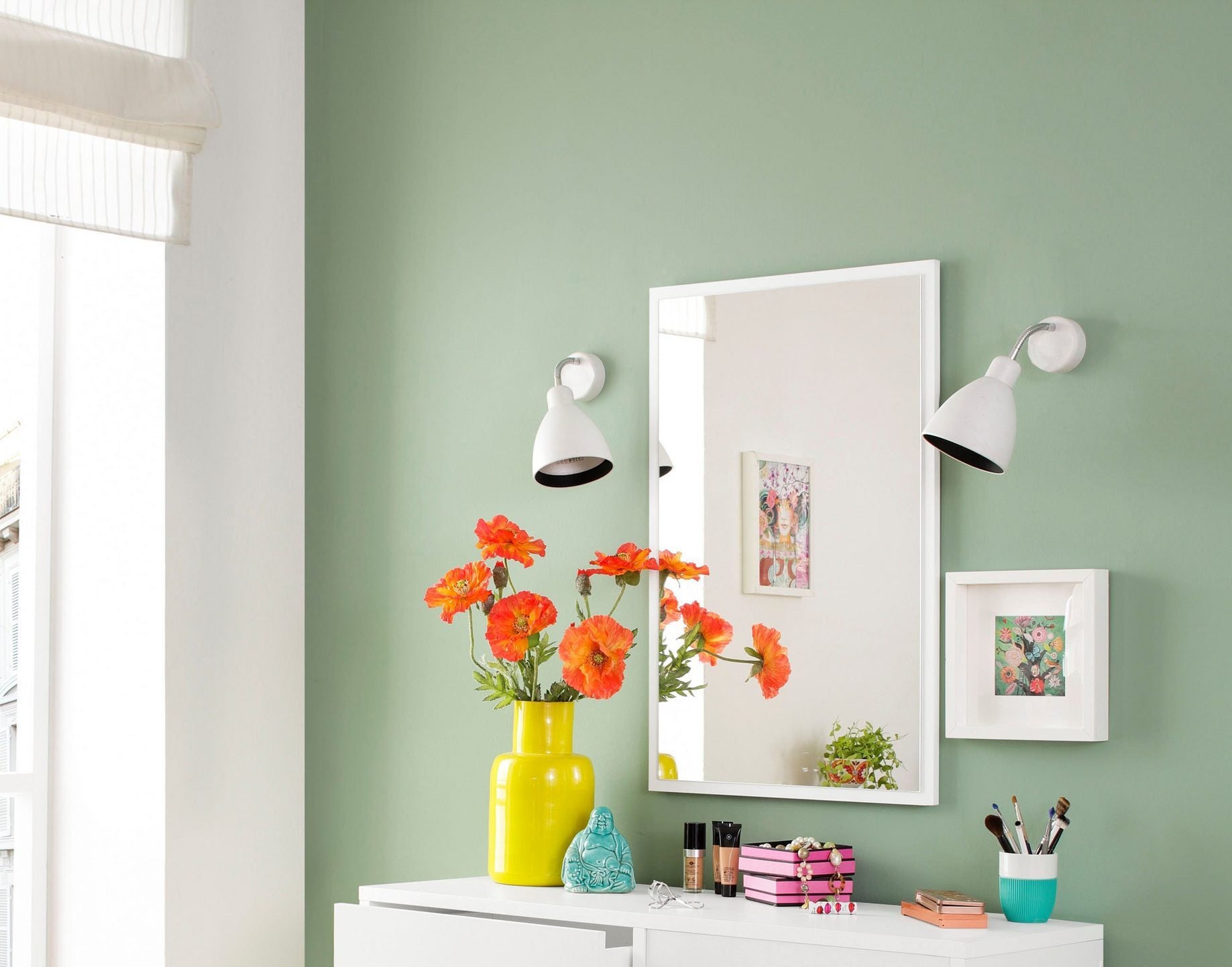 Oglinda Astral, 55,5 cm, alb Arboteca