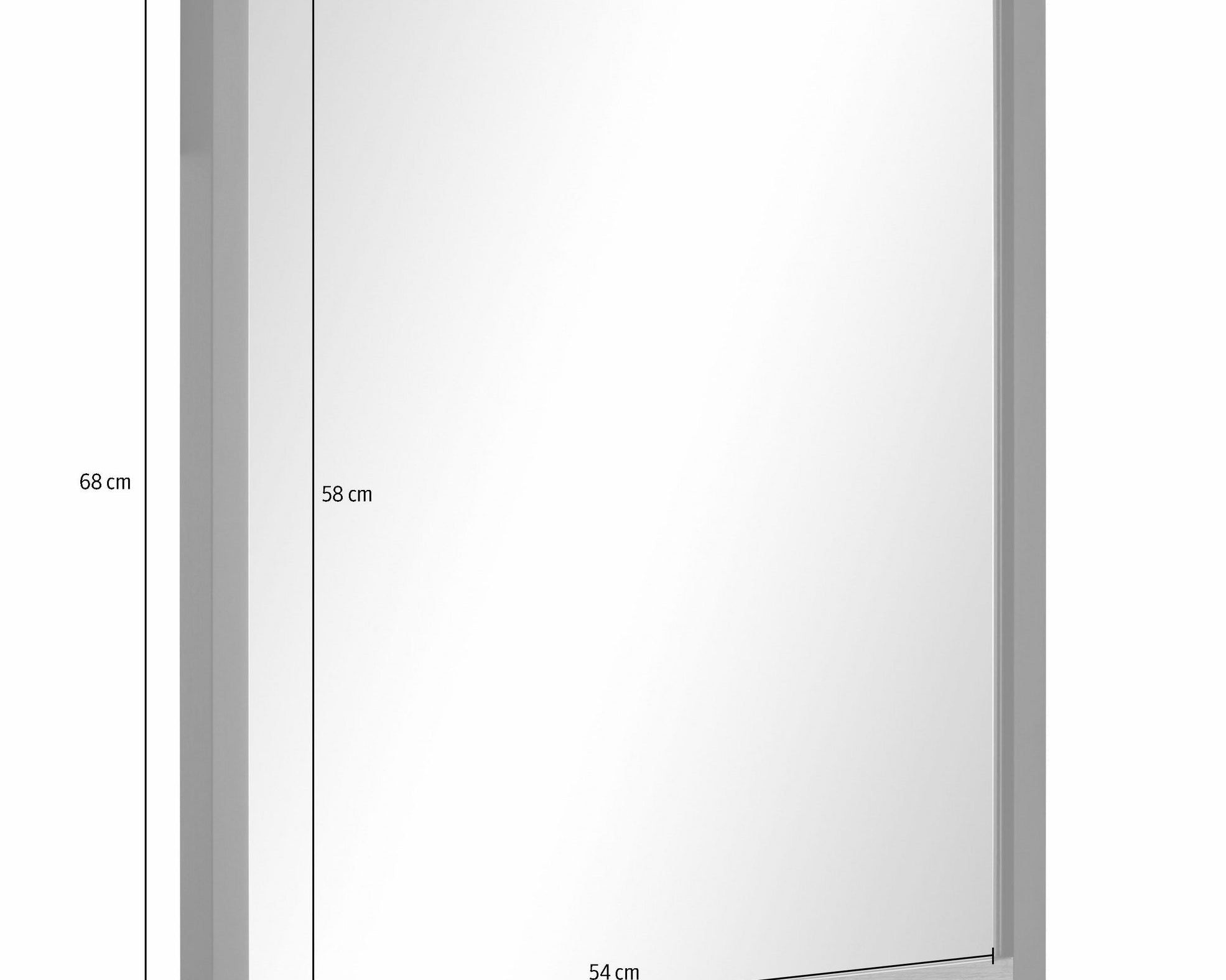 Oglindă de baie Chris 60 × 68 cm, ramă metalică aspect lemn Arboteca
