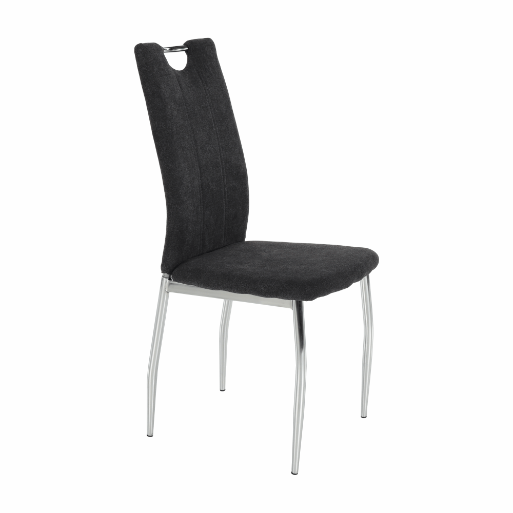 Scaun dining CHIOS, textil gri maro/crom, 42x52x97 cm Kondela