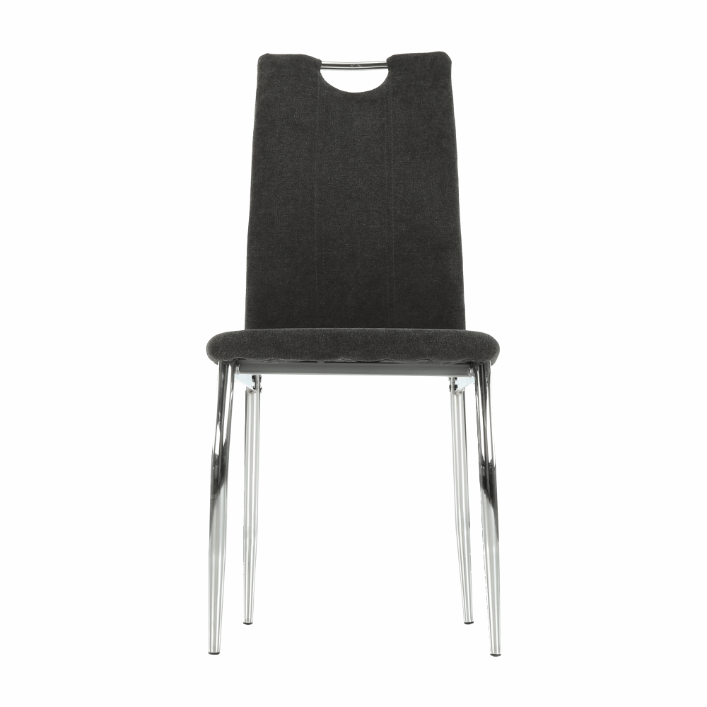 Scaun dining CHIOS, textil gri maro/crom, 42x52x97 cm Kondela