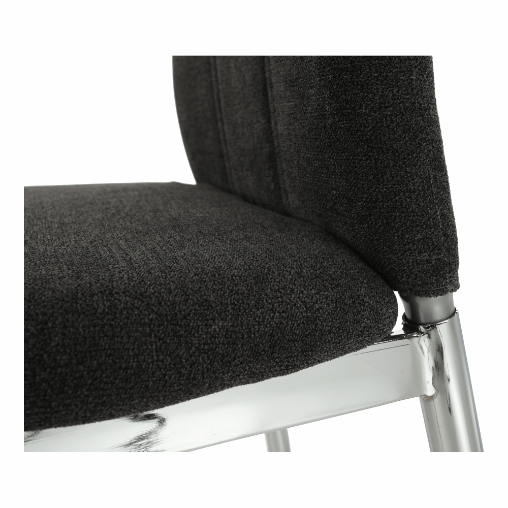 Scaun dining CHIOS, textil gri maro/crom, 42x52x97 cm Kondela