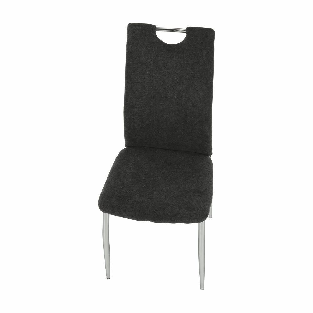 Scaun dining CHIOS, textil gri maro/crom, 42x52x97 cm Kondela