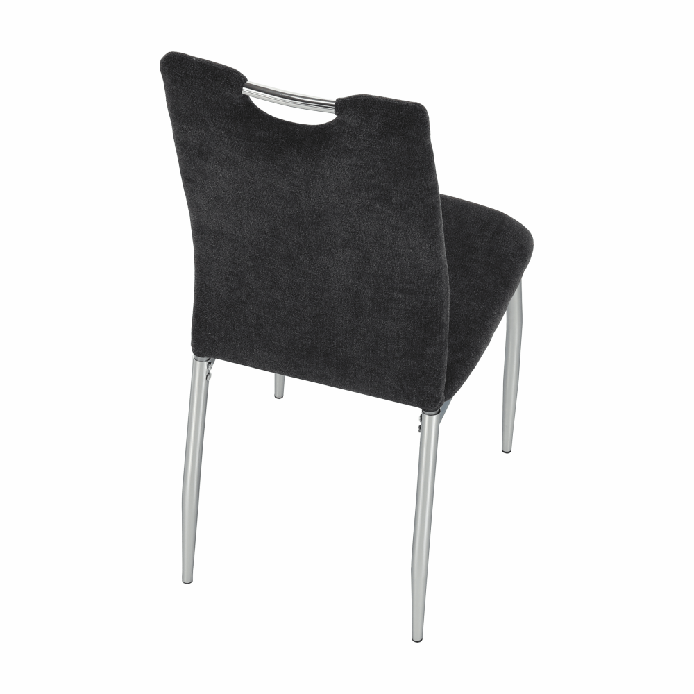 Scaun dining CHIOS, textil gri maro/crom, 42x52x97 cm Kondela
