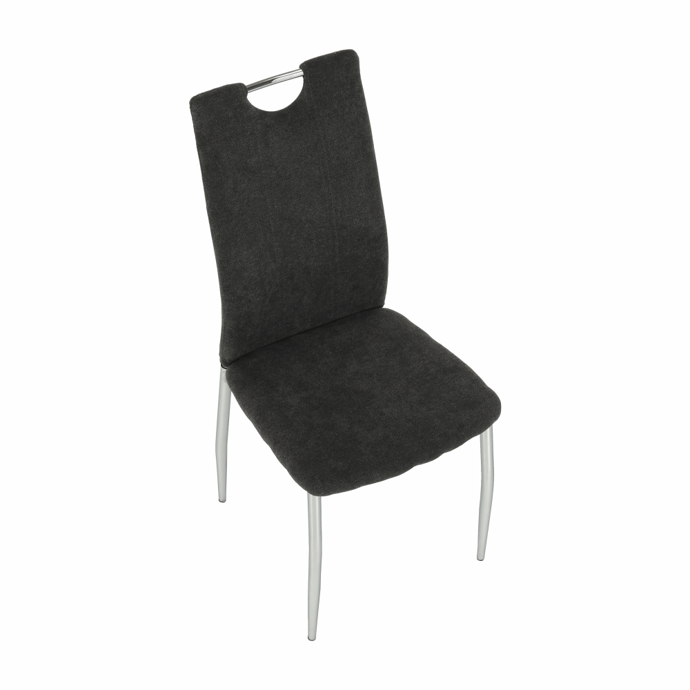 Scaun dining CHIOS, textil gri maro/crom, 42x52x97 cm Kondela