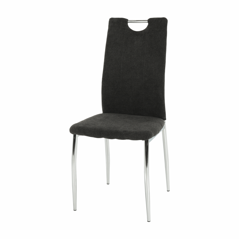 Scaun dining CHIOS, textil gri maro/crom, 42x52x97 cm Kondela