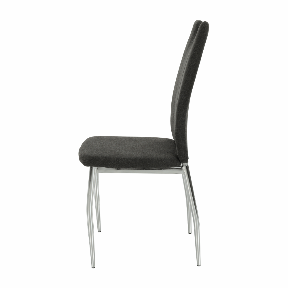 Scaun dining CHIOS, textil gri maro/crom, 42x52x97 cm Kondela