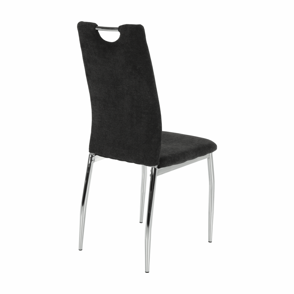 Scaun dining CHIOS, textil gri maro/crom, 42x52x97 cm Kondela