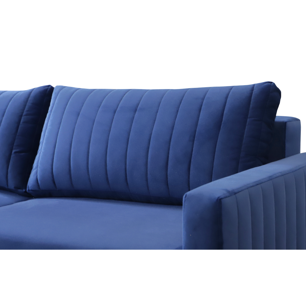 Canapea extensibilă NOVARA, albastră, 222x95x70 cm Kondela