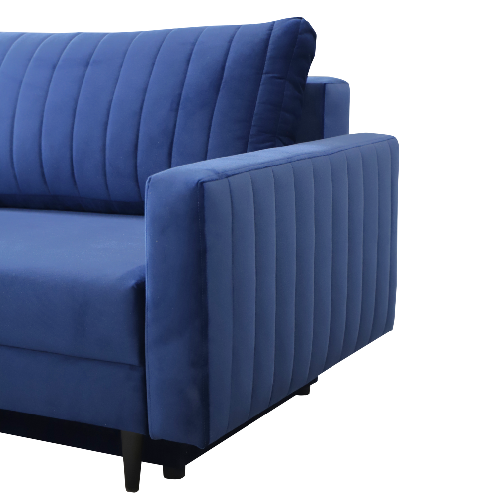 Canapea extensibilă NOVARA, albastră, 222x95x70 cm Kondela