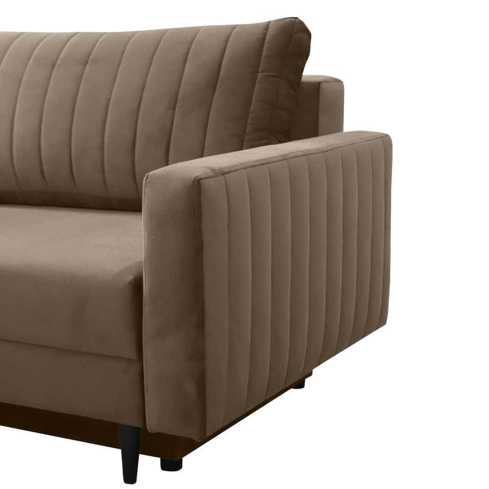 Canapea extensibilă NOVARA, gri-bej Taupe, 222x95x70 cm Kondela