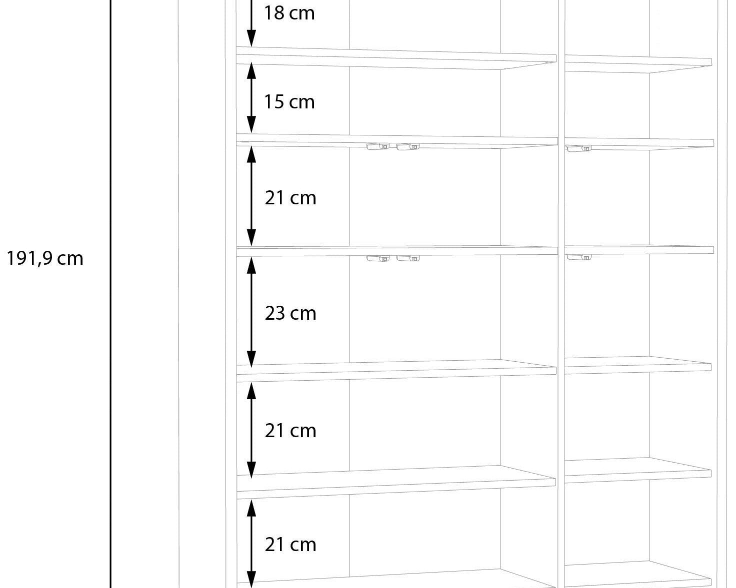 Pantofar cu sase usi Alice , verde salvie , 109,2 cm latime Arboteca