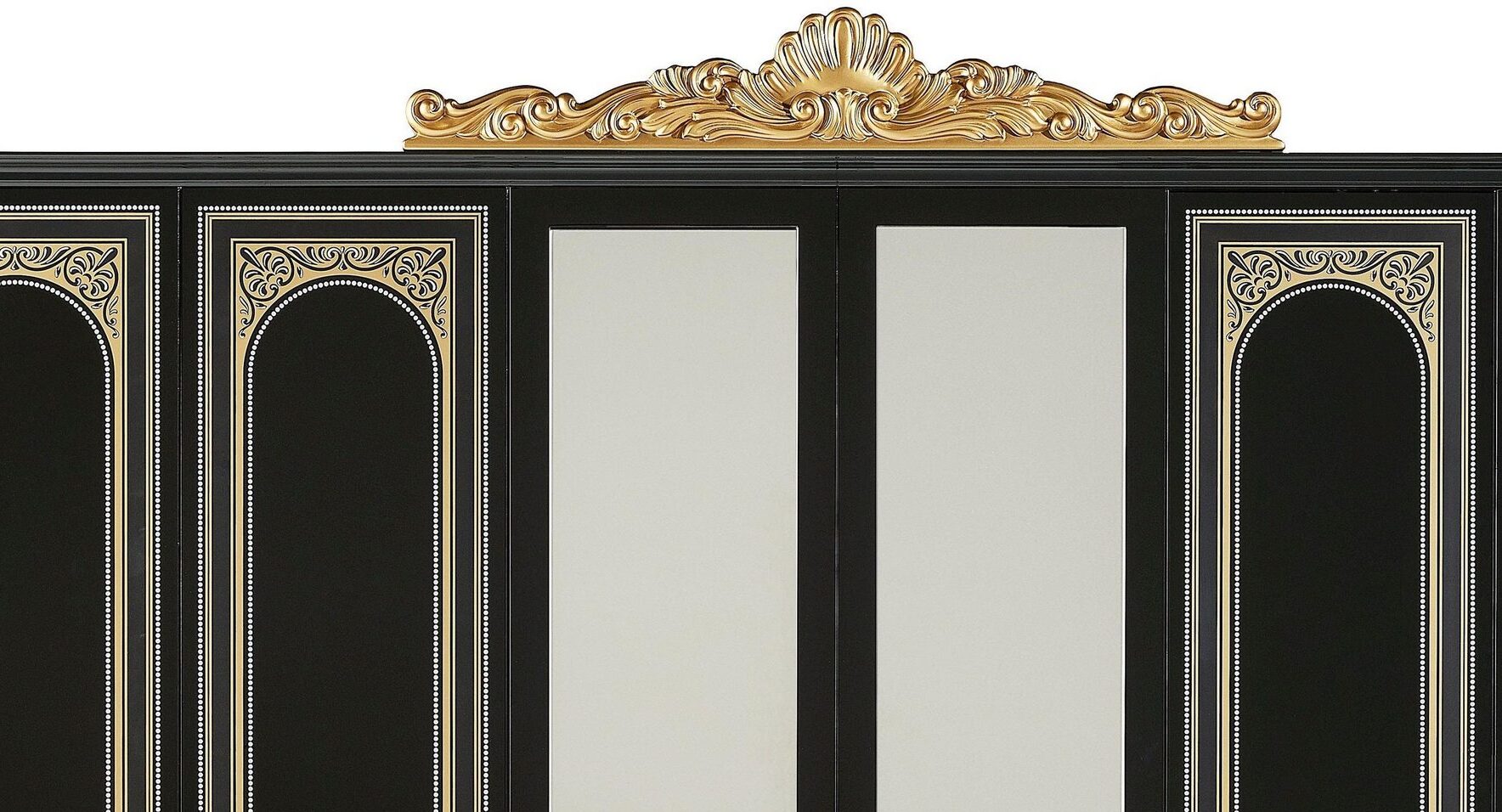 Element decorativ pentru dulap Alice din poliuretan, auriu, 111 cm latime Arboteca