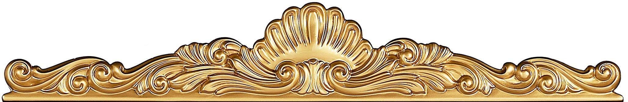 Element decorativ pentru dulap Alice din poliuretan, auriu, 111 cm latime Arboteca