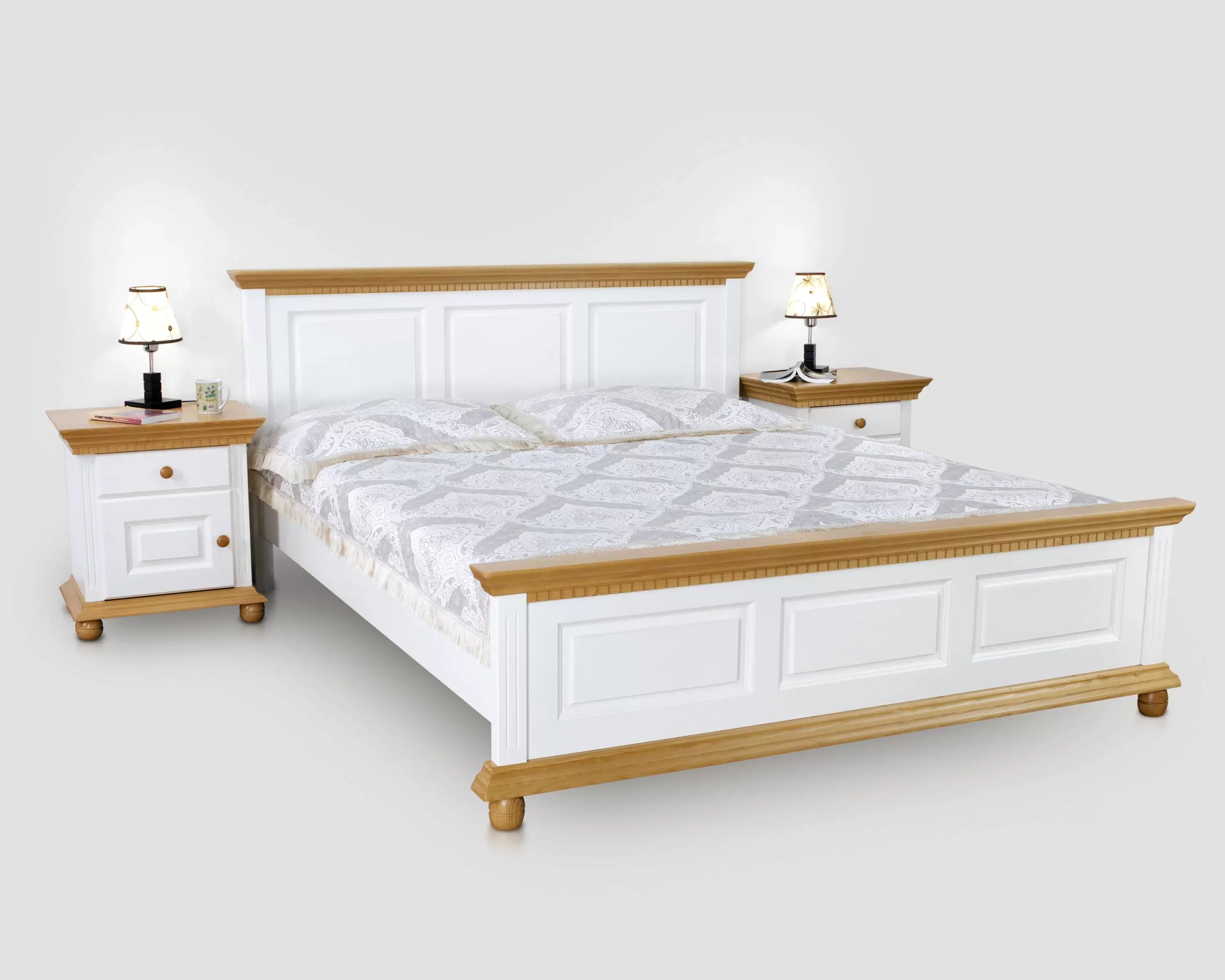 Pat Bavaria Lemn Masiv, Alb/Natur Arboteca