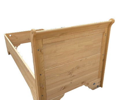 Pat lemn masiv de pin Sandy, natur, 90x200 cm Arboteca