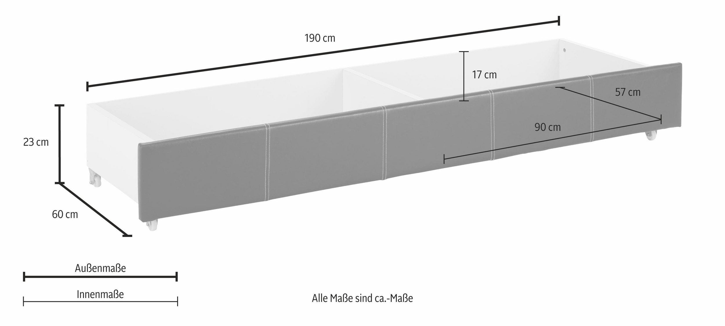 Pat tapitat Maja, 90 cm Arboteca