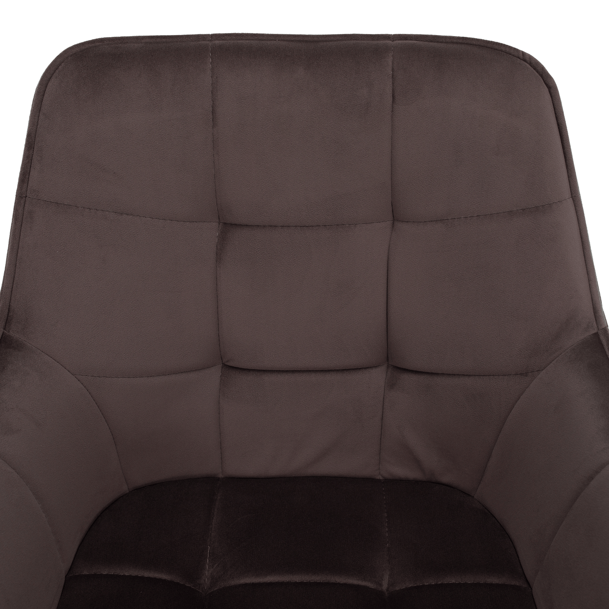 Scaun de design LECTOURE, gri-maronie Velvet/negru, 58.5x62x84.5 cm Kondela