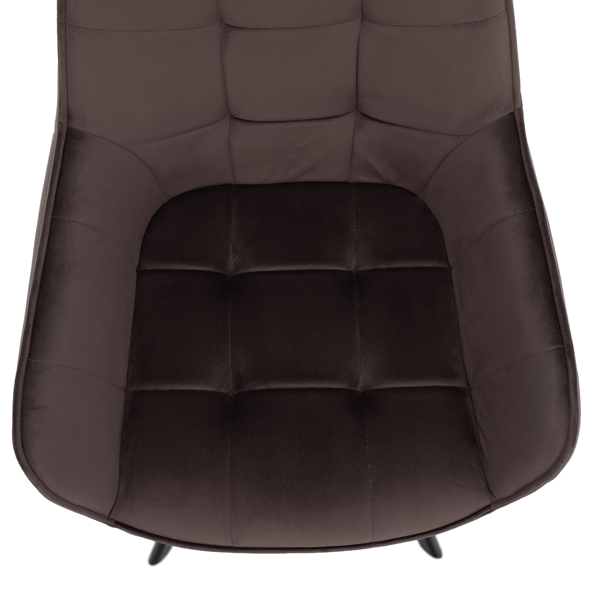 Scaun de design LECTOURE, gri-maronie Velvet/negru, 58.5x62x84.5 cm Kondela