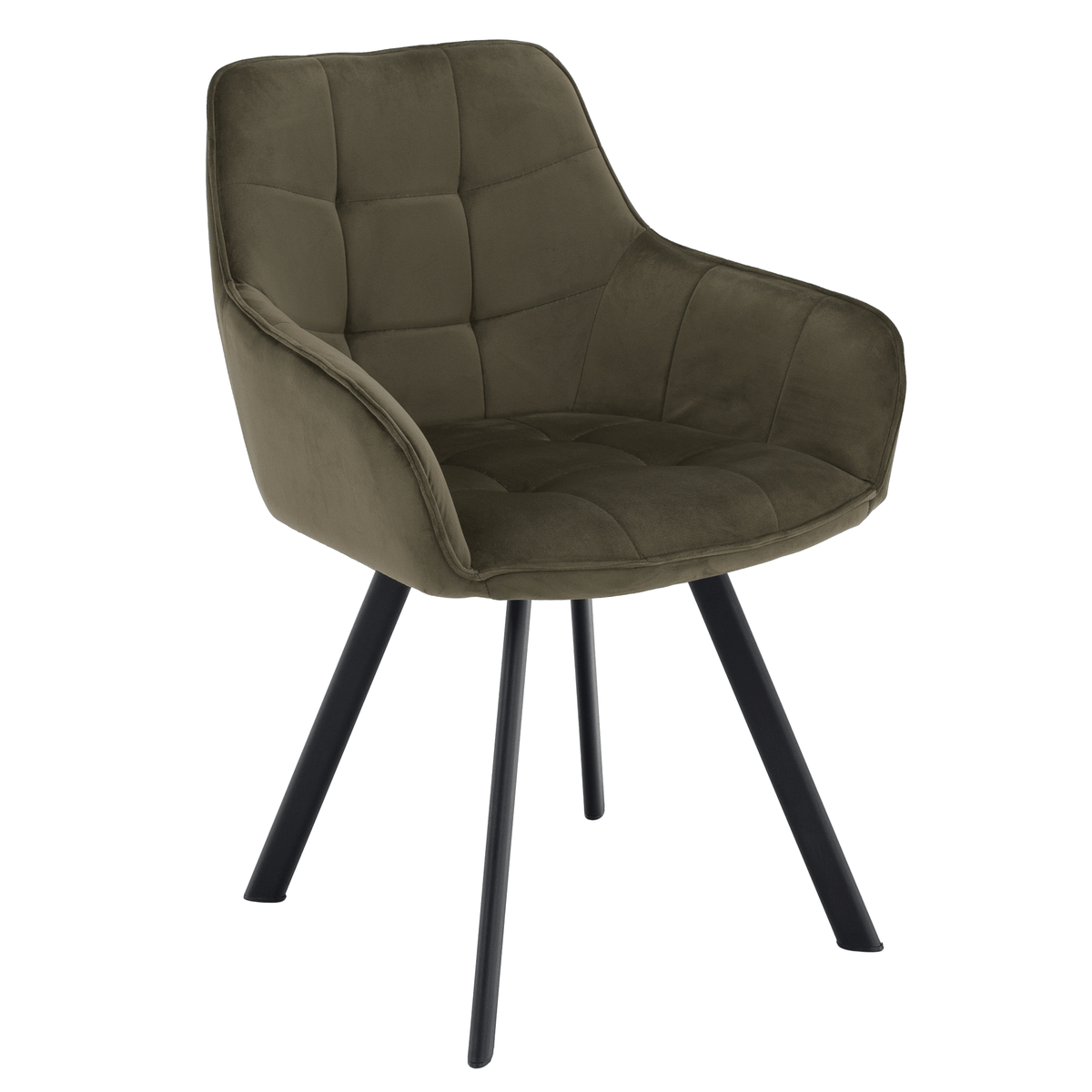 Scaun de design LECTOURE, Velvet verde/negru, țesătură Bluvel 77/metal, 58.5x62x84.5 cm Kondela