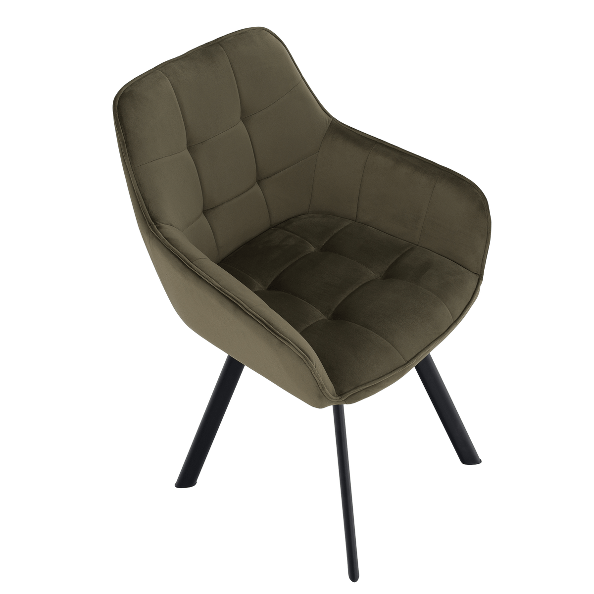 Scaun de design LECTOURE, Velvet verde/negru, țesătură Bluvel 77/metal, 58.5x62x84.5 cm Kondela