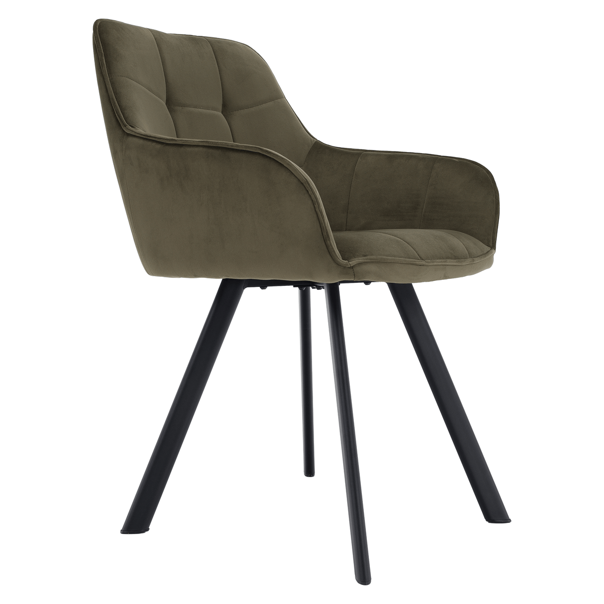 Scaun de design LECTOURE, Velvet verde/negru, țesătură Bluvel 77/metal, 58.5x62x84.5 cm Kondela