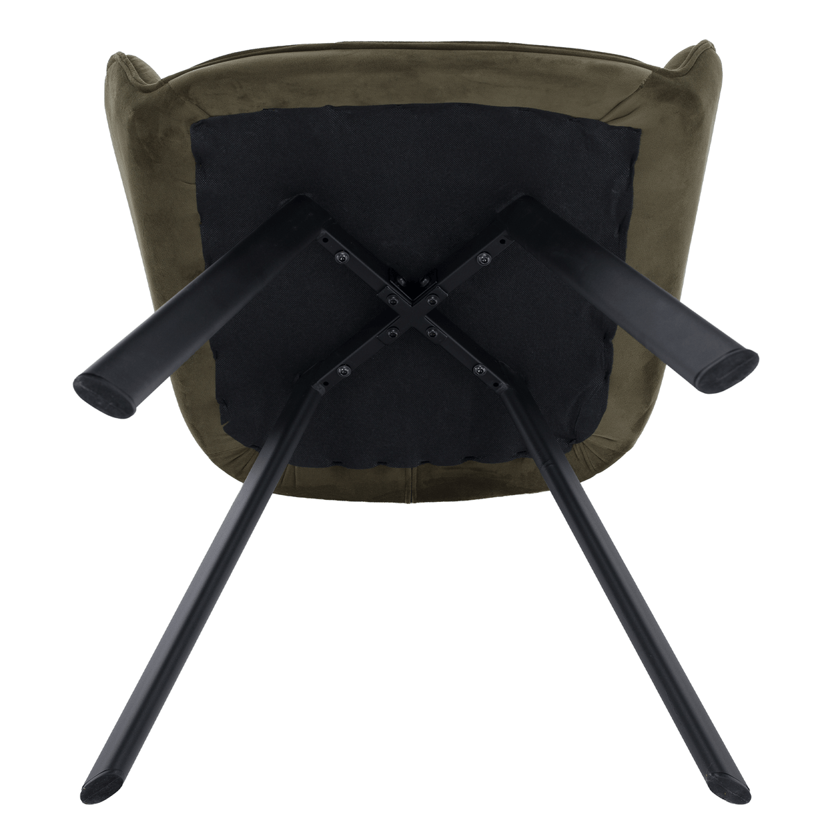 Scaun de design LECTOURE, Velvet verde/negru, țesătură Bluvel 77/metal, 58.5x62x84.5 cm Kondela