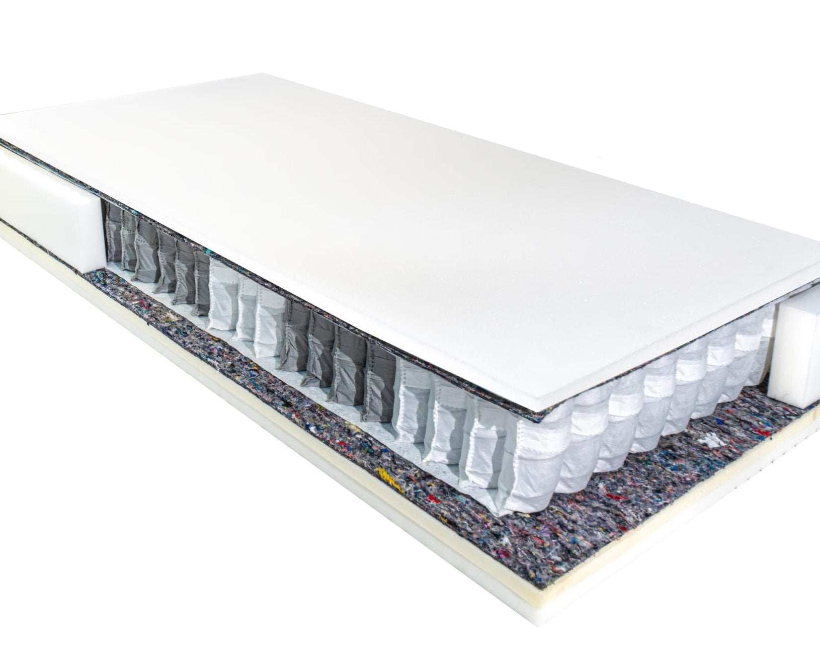 Saltea cu arcuri pocket Poket 800, 7 zone de confort, husă Aloe Vera, 24 cm Golden Dreams