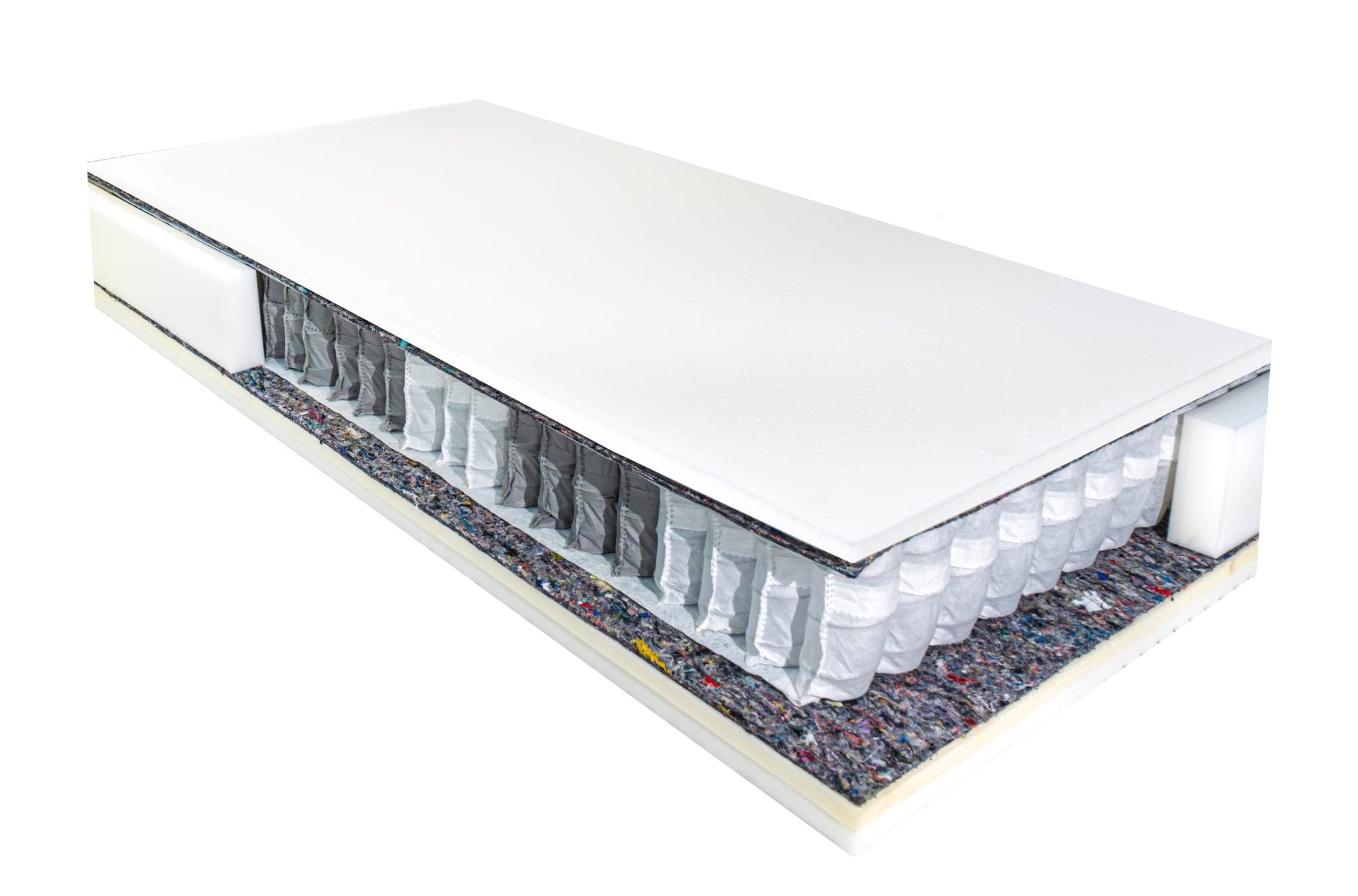 Saltea cu arcuri pocket Poket 800, 7 zone de confort, husă Aloe Vera, 24 cm Golden Dreams