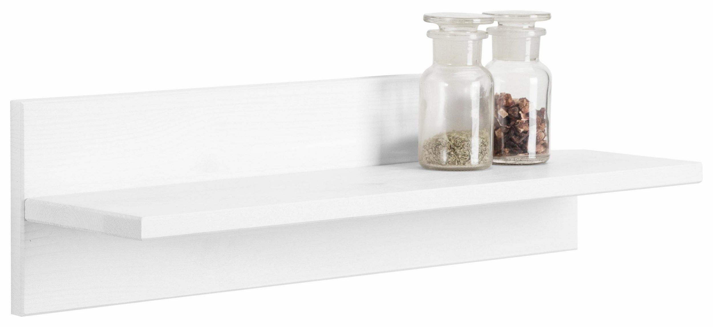 Polita Oslo, lemn masiv, 50 cm,Alb Arboteca