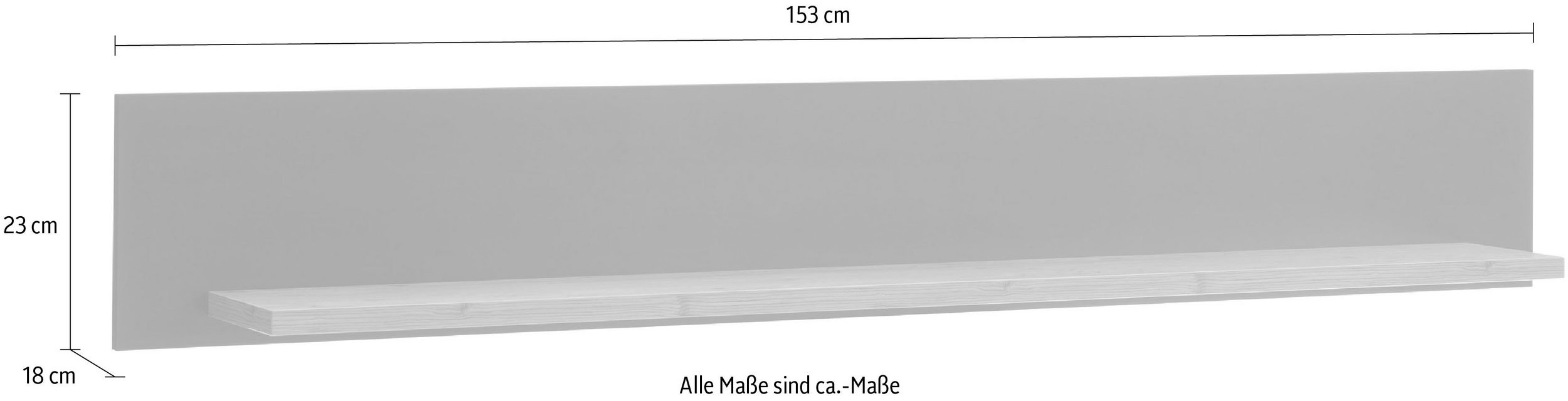 Raft de perete BRÜGGE, 153 cm, decor castan, PAL melaminat, design modern, certificat FSC® Arboteca