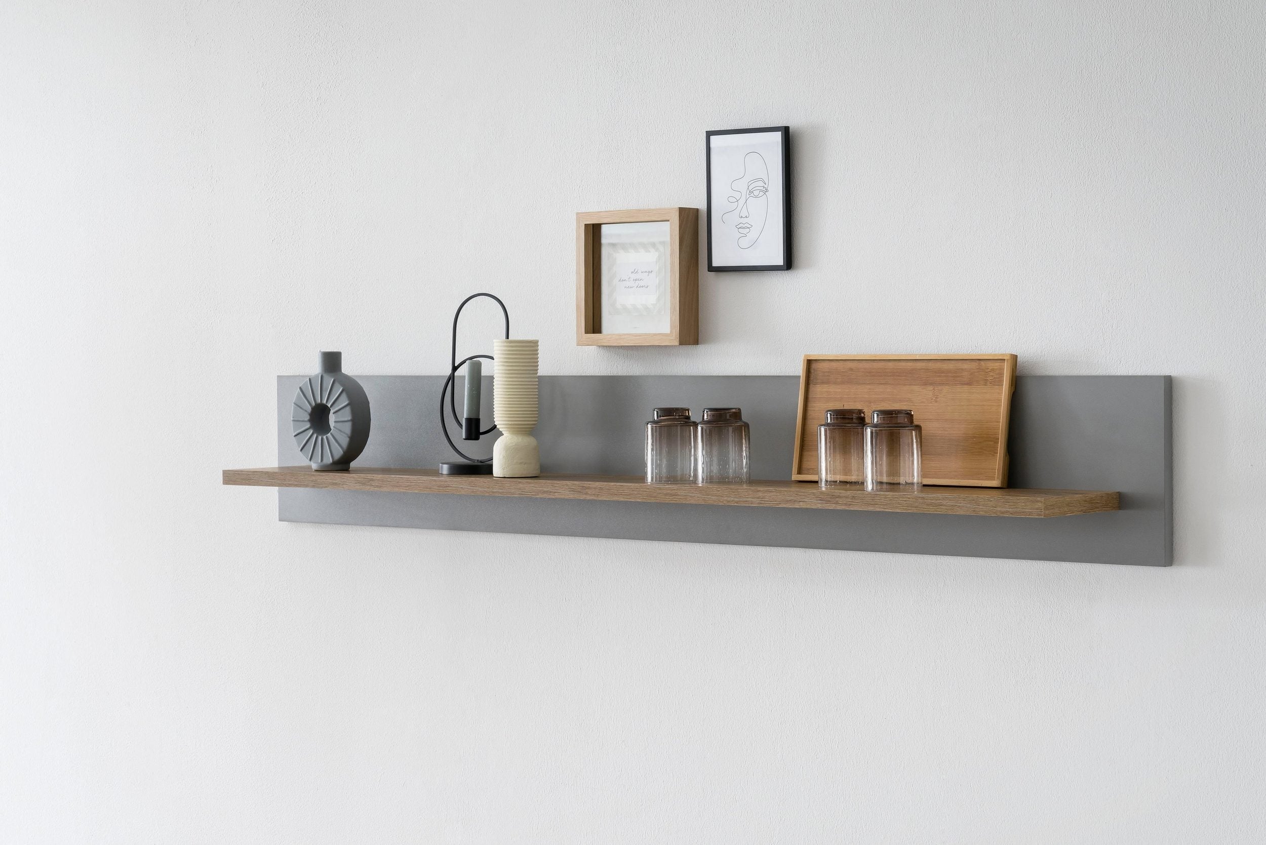 Polita Casablanca, Gri-Stejar, 150 cm latime Arboteca