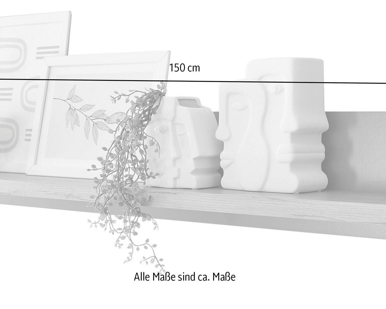Poliță de perete Chambord, gri, 150 cm Arboteca