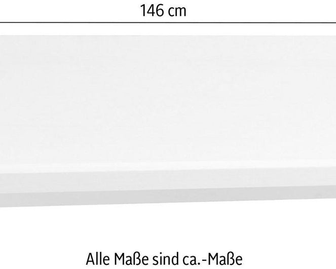 Poliță de perete Cremona, alb, 146 cm Arboteca