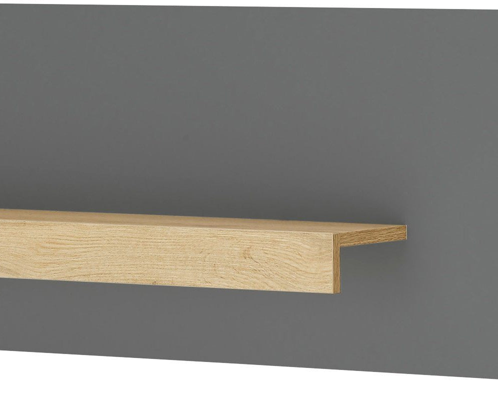 Poliță de perete Giron, gri-natur, 140 cm Arboteca