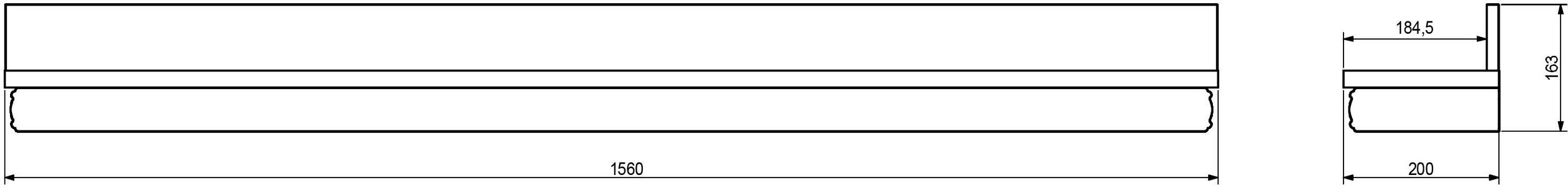 Polita Royal, Alb, 156 cm latime Arboteca