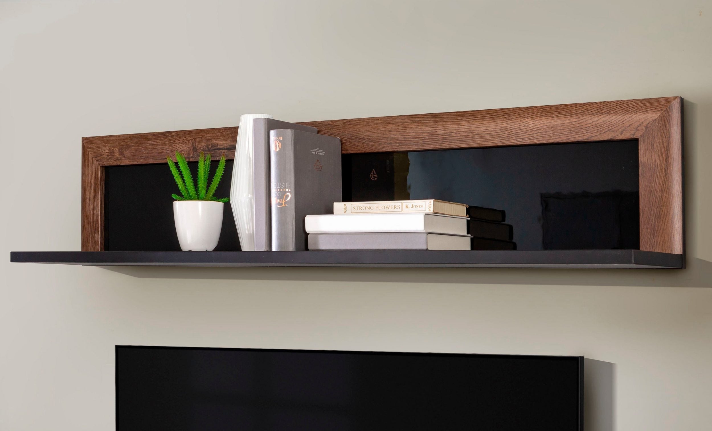 Polita Savona, Negru-Lucios, 133 cm latime Arboteca