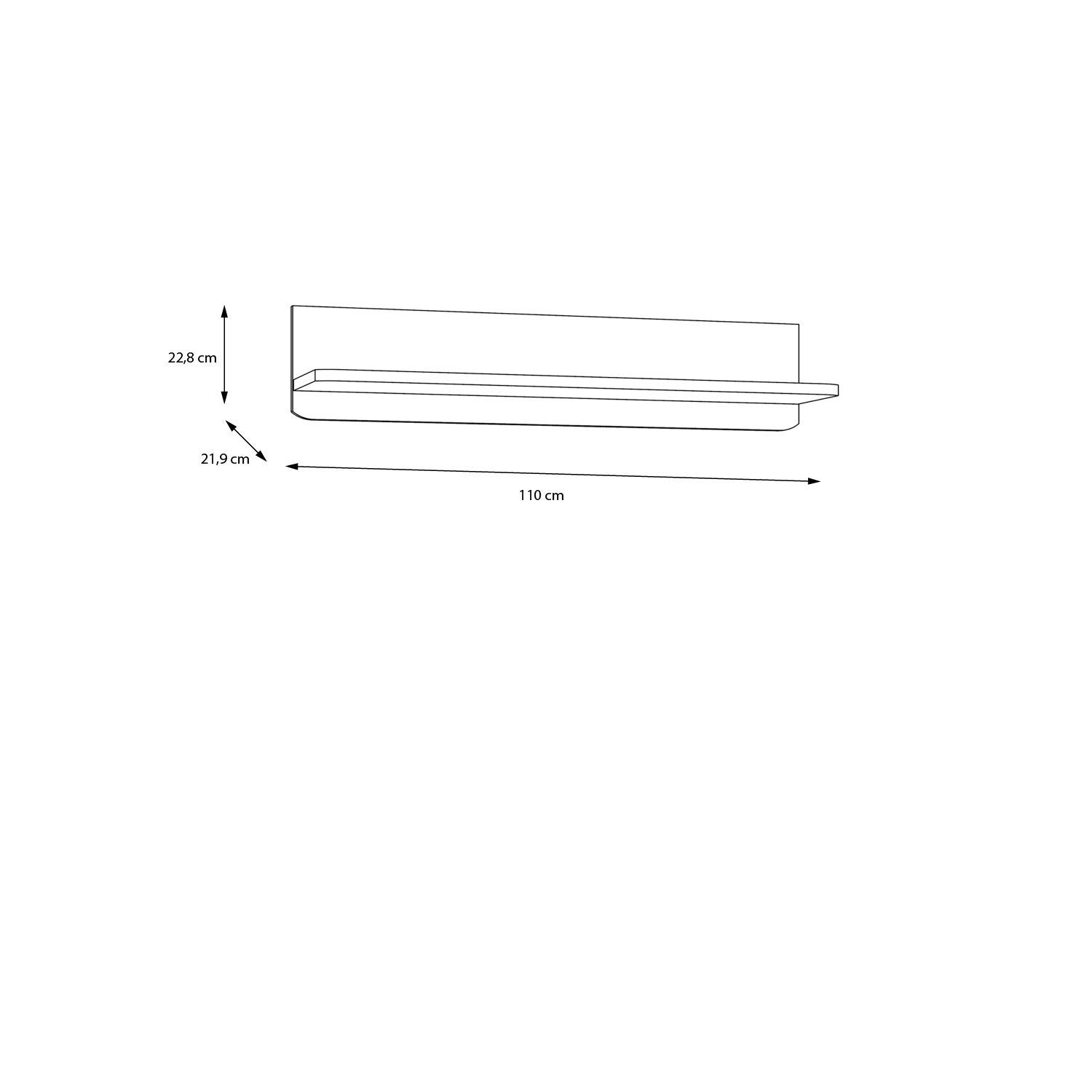 Polita Surfino, 110 cm latime Arboteca
