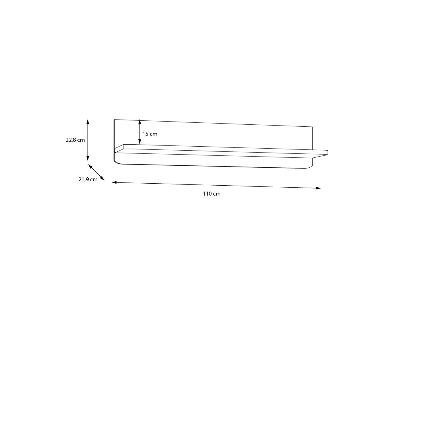 Polita Surfino, 110 cm latime Arboteca