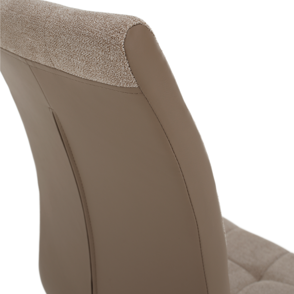 Scaun dining ILHAVO, bej/crom, textil/piele eco/crom, 42x56.5x105 cm Kondela