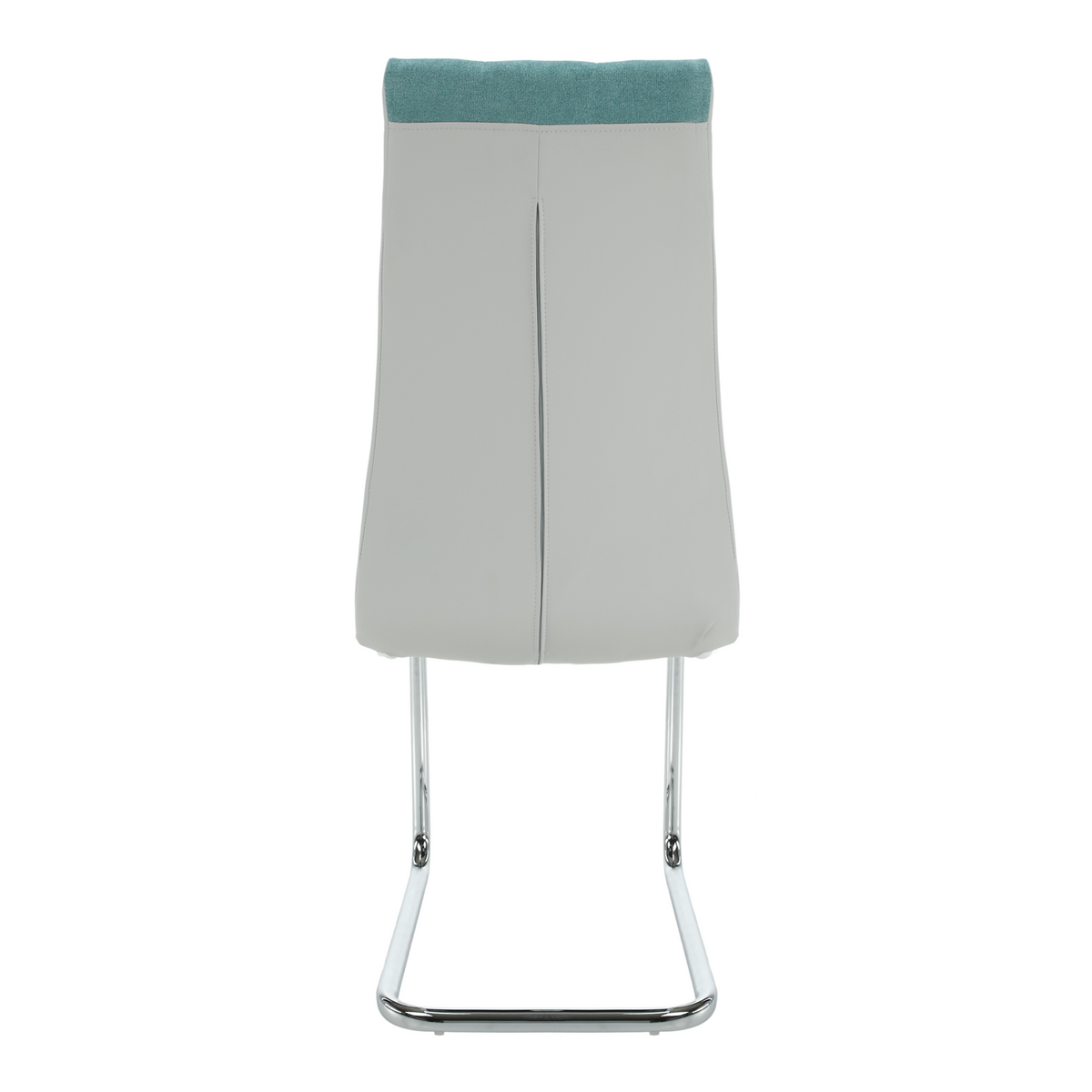 Scaun bucătărie ILHAVO, material textil mentol/piele ecologică gri/crom, 42x56.5x105 cm Kondela