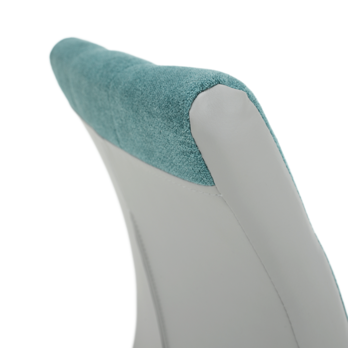 Scaun bucătărie ILHAVO, material textil mentol/piele ecologică gri/crom, 42x56.5x105 cm Kondela