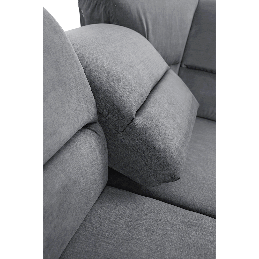 Colțar extensibil ARLES, material textil gri, pe dreapta Kondela