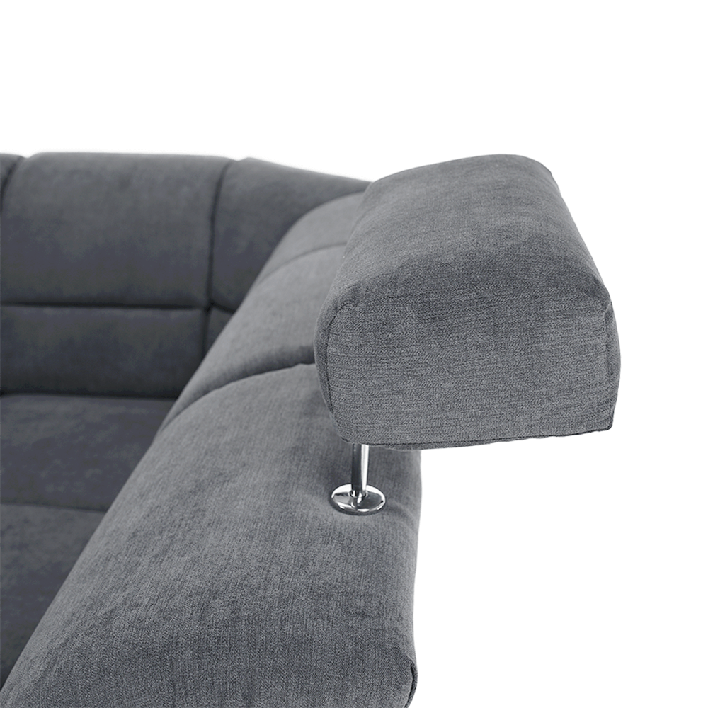 Colțar extensibil ARLES, material textil gri, pe dreapta Kondela