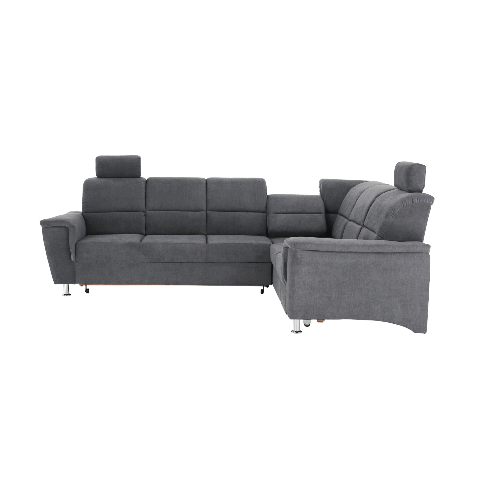 Colțar extensibil ARLES, material textil gri, pe dreapta Kondela