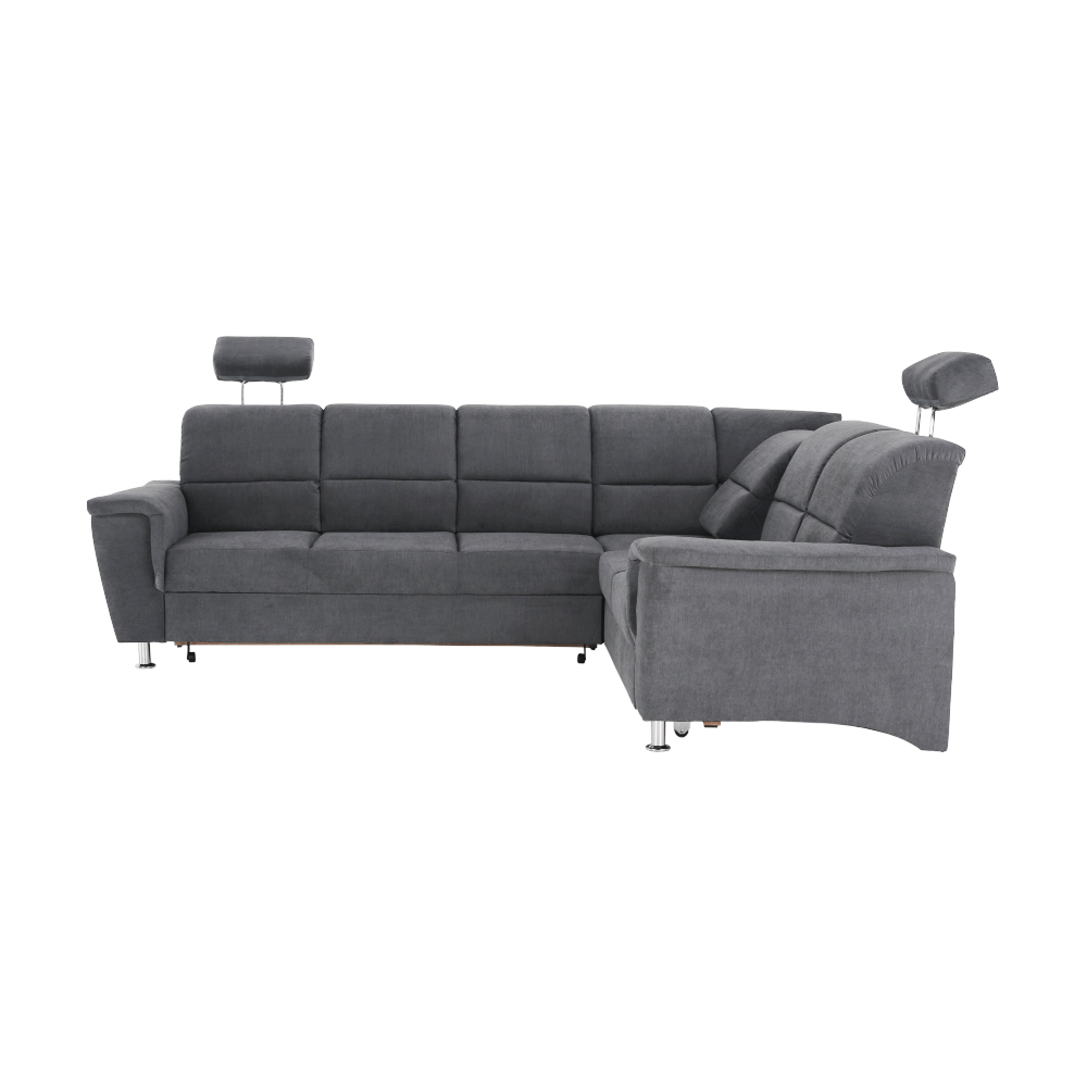 Colțar extensibil ARLES, material textil gri, pe dreapta Kondela