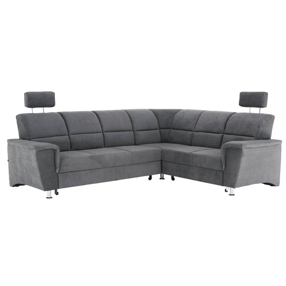 Colțar extensibil ARLES, material textil gri, pe dreapta Kondela