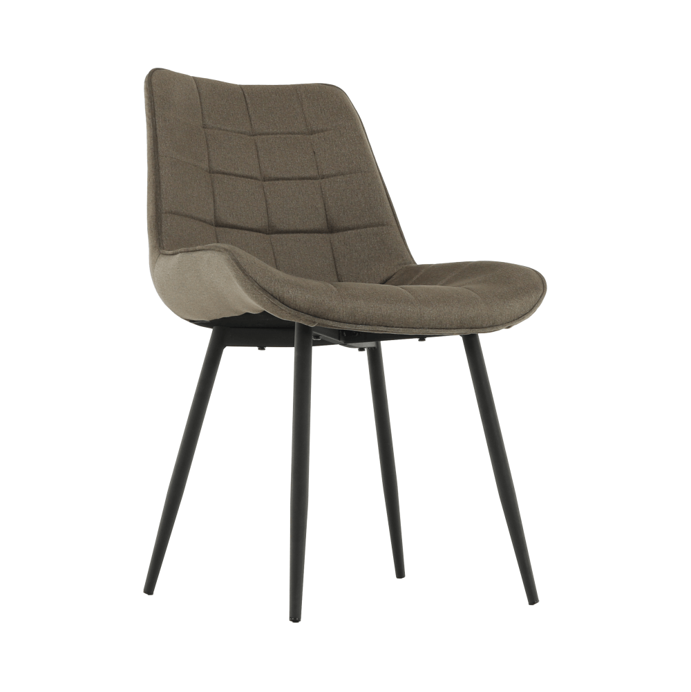 Scaun SIGUENZA, gri maroniu taupe/negru, catifea/metal, 54x56x90 cm Kondela