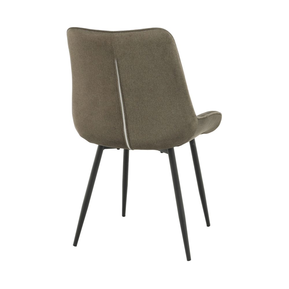 Scaun SIGUENZA, gri maroniu taupe/negru, catifea/metal, 54x56x90 cm Kondela