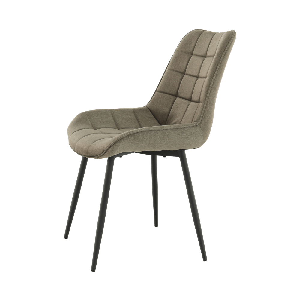 Scaun SIGUENZA, gri maroniu taupe/negru, catifea/metal, 54x56x90 cm Kondela