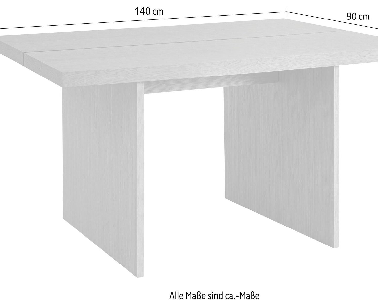 Masă furnir stejar Darja, 140 cm Arboteca